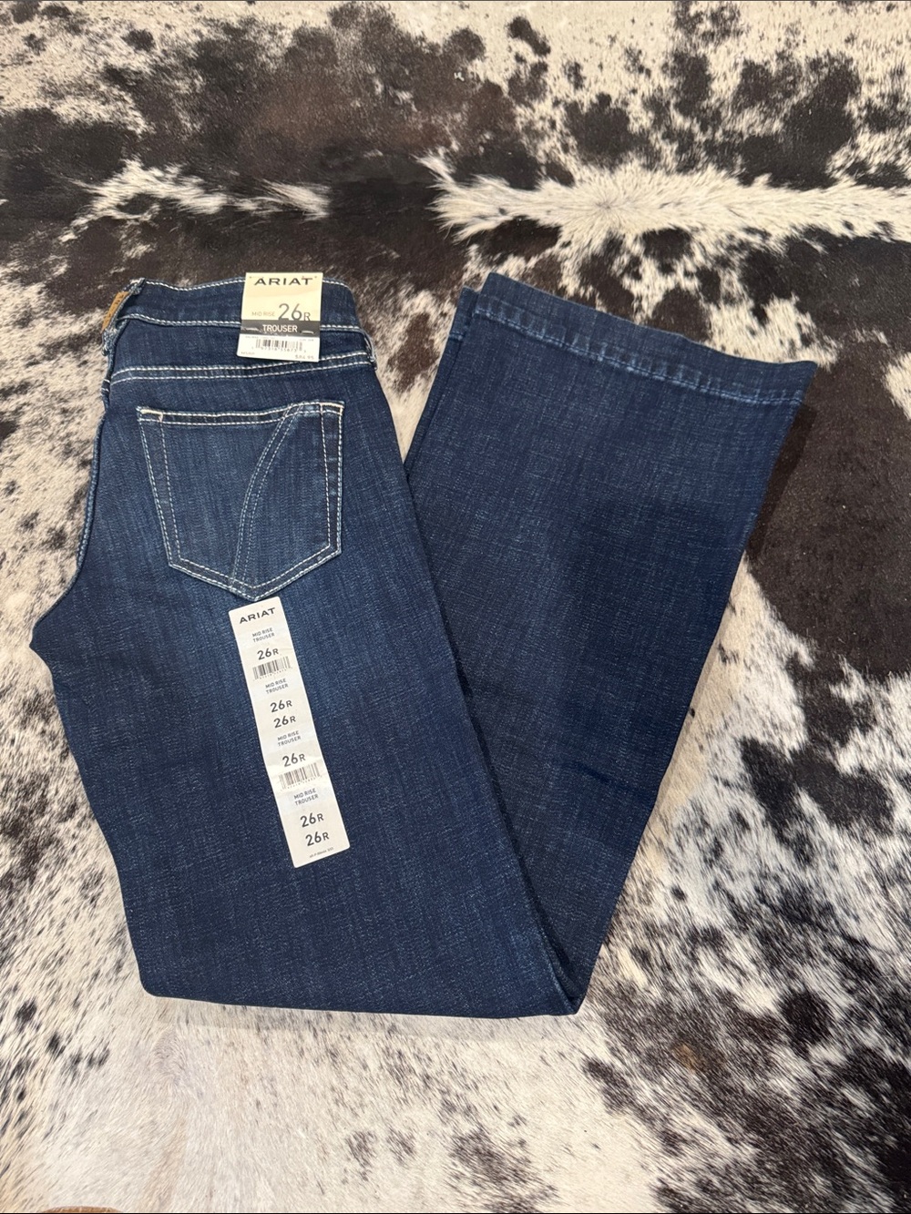 Ariat Women's Dark Blue Mid Rise Trouser Jeans
